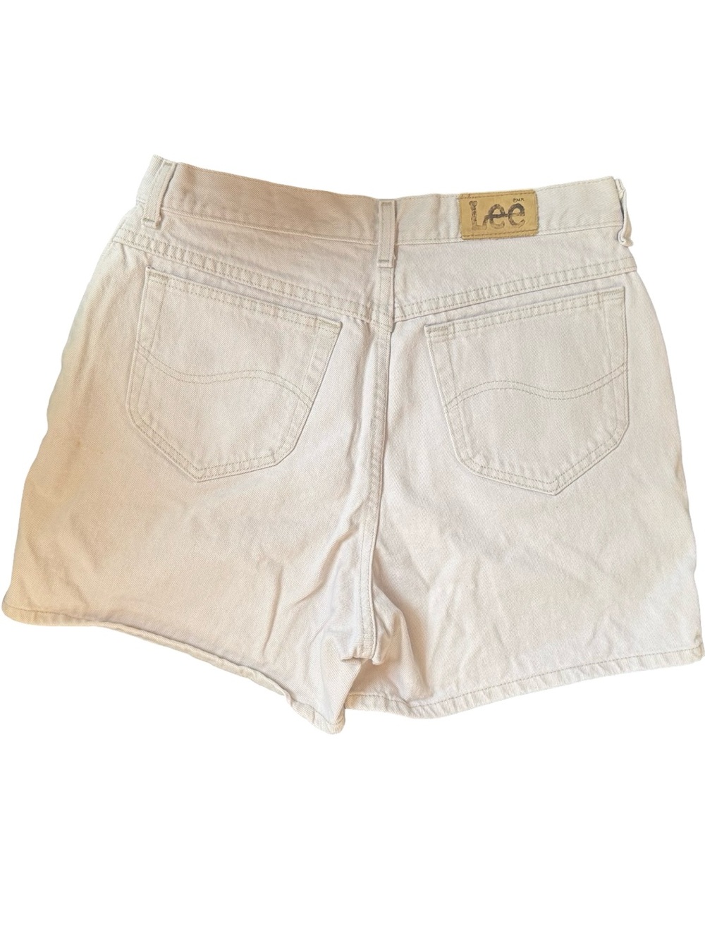 Vintage Lee Beige High Waisted Denim Mom Shorts 90s Y2K 29” Waist